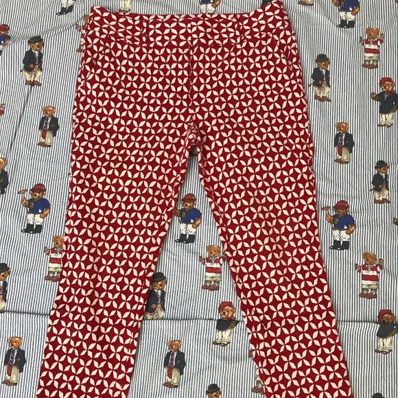 Ann Taylor Loft Marisa Skinny Red Maroon Ankle 8 - Picture 1 of 8